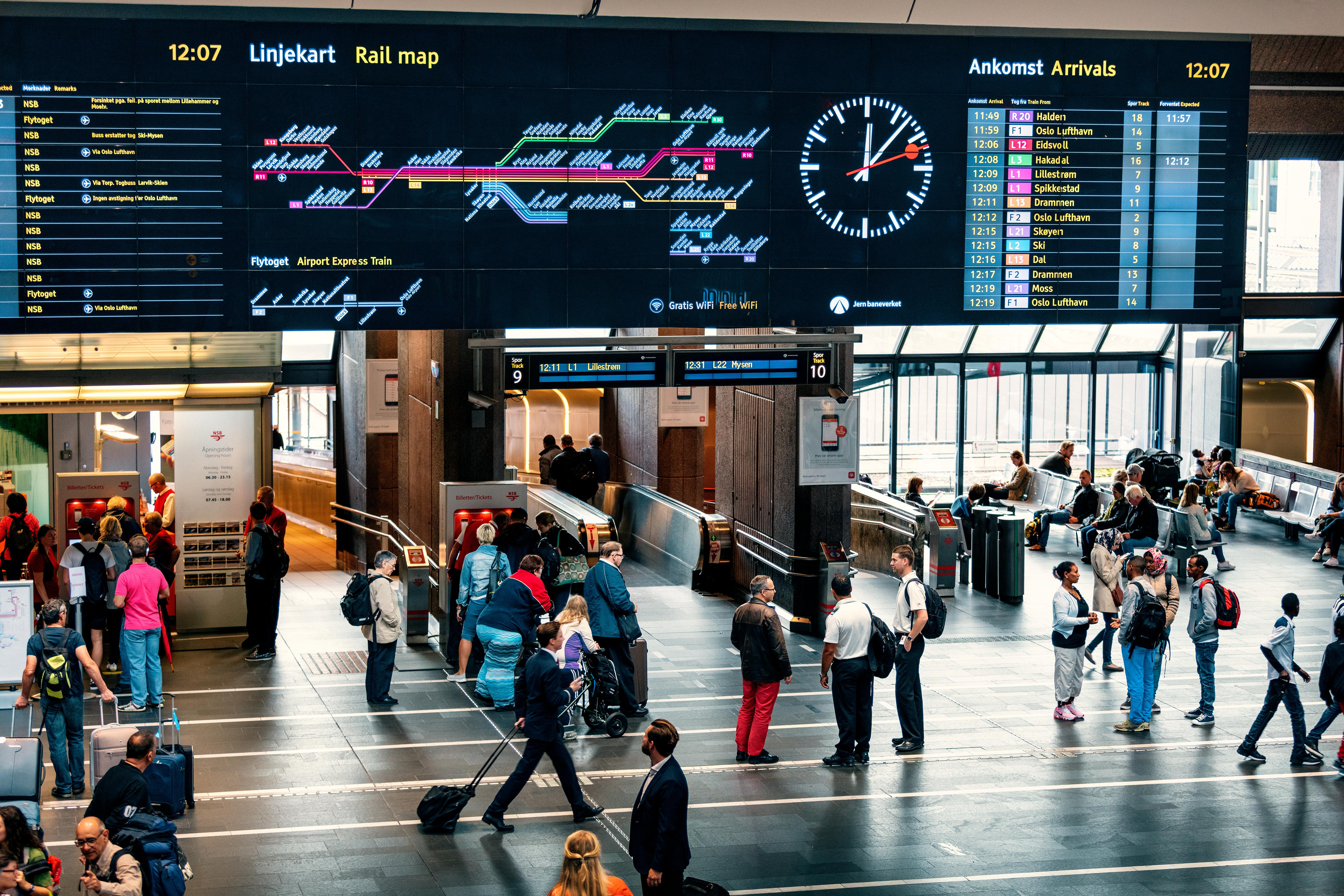 Hovedtavle på Oslo S