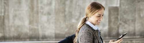 Woman looking at phone