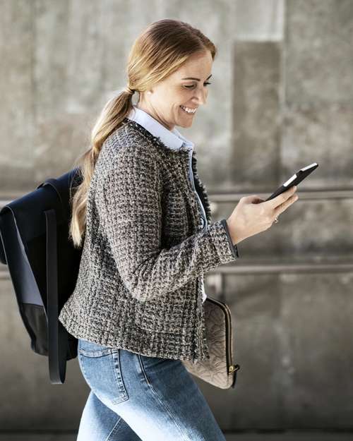 Woman looking at phone
