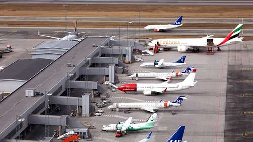 Flyoppstillingsplass på Oslo Lufthavn Gardermoen