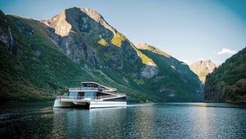 The ferry Vision on the Fjords on the fjord.