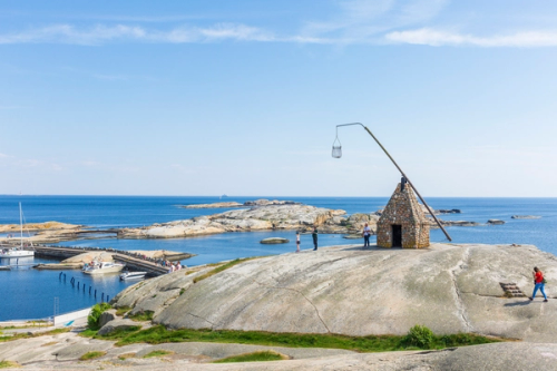 Vippefyr på et svaberg på Verdens Ende.