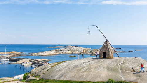 Vippefyr på et svaberg på Verdens Ende.