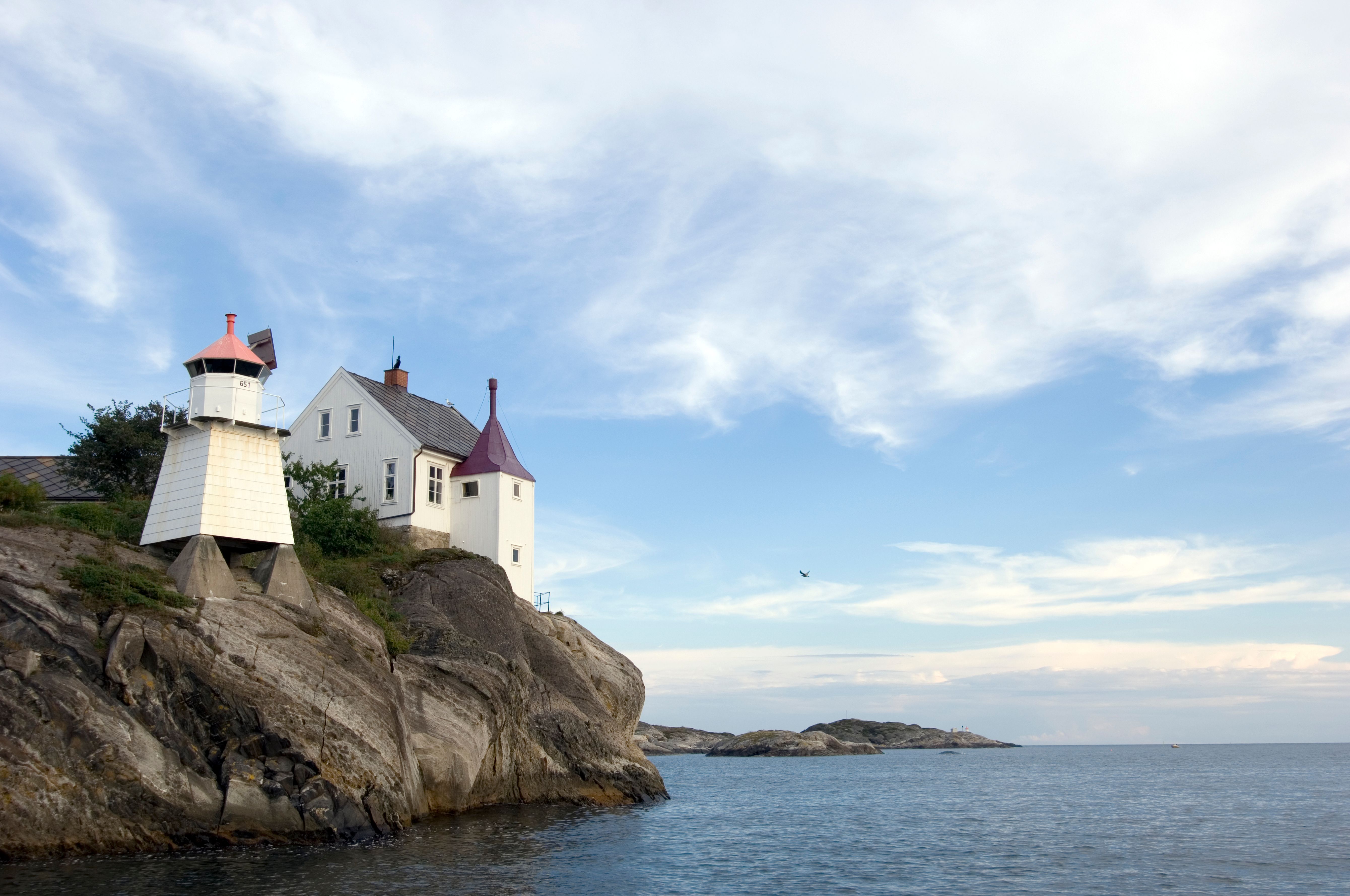 Ryvingen lighthouse in Grimstad.