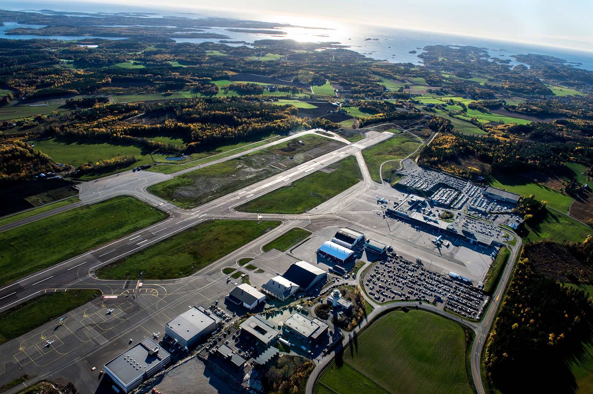 Flyfoto av Sandefjord Lufthavn Torp