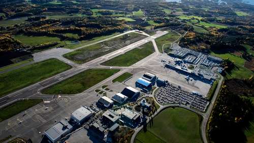 Flyfoto av Sandefjord Lufthavn Torp