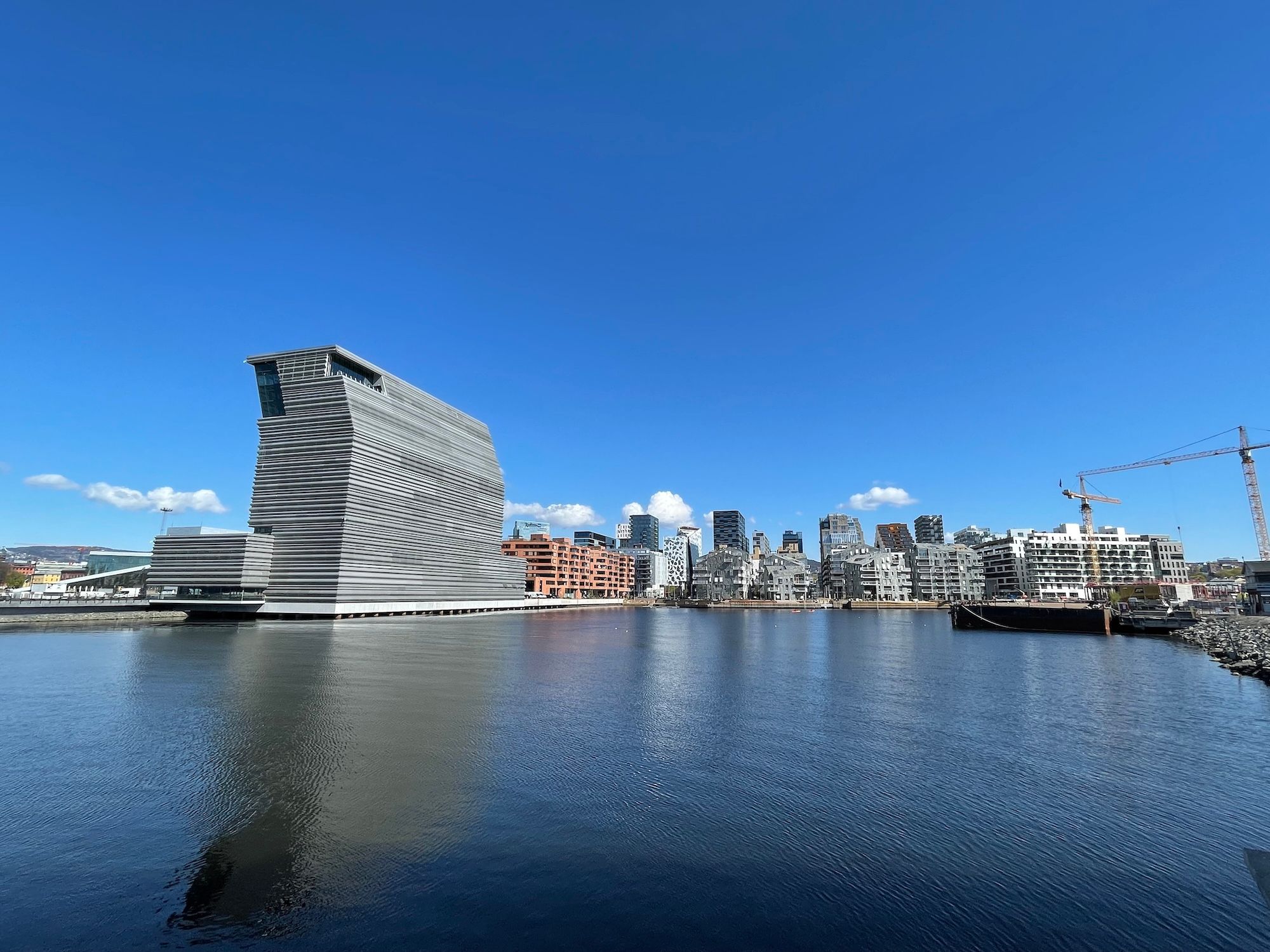 View over Oslo from the water.
