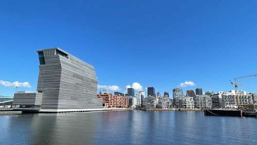 View over Oslo from the water.