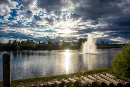 Fontene i Glomma i Elverum