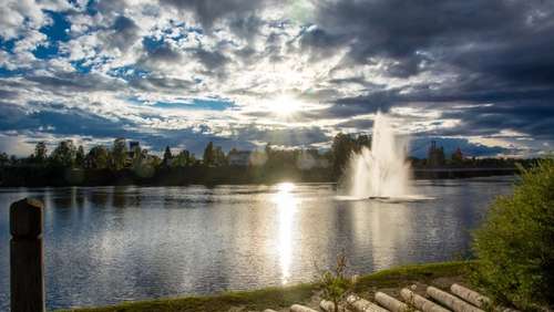 Fontene i Glomma i Elverum