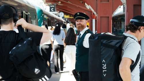 Konduktør på perrong Malmö