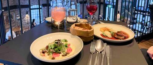 Utsikt over restauranten Smag og Behag i Kristiansand.
