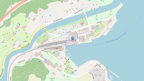 Trehus på brygga i Bergen