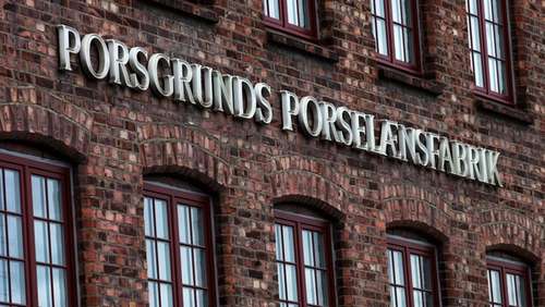 Fasade på fabrikken til Porsgrunns porselensfabrikk