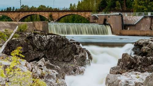 Hønefossen i Hønefoss sentrum, Ringerike