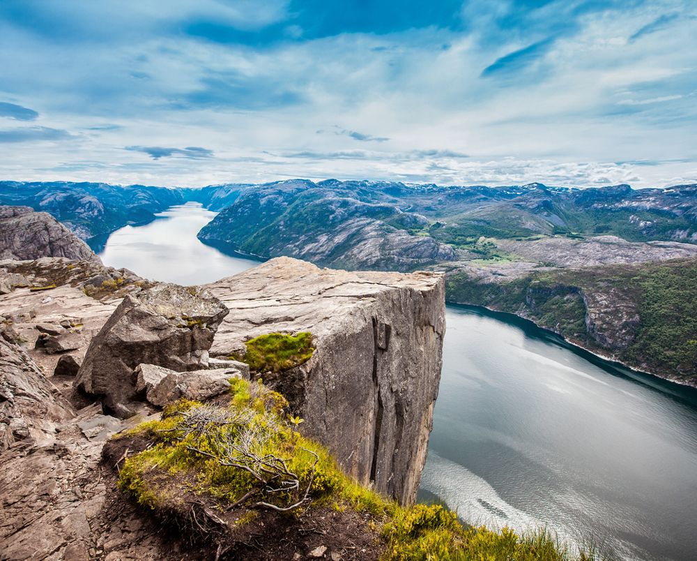 View of Lysefjorden close to the city of Stavanger.