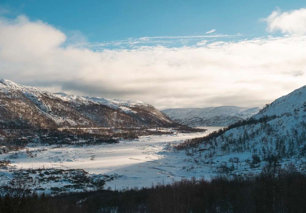 Vinterlandskap på Bergensbanen.