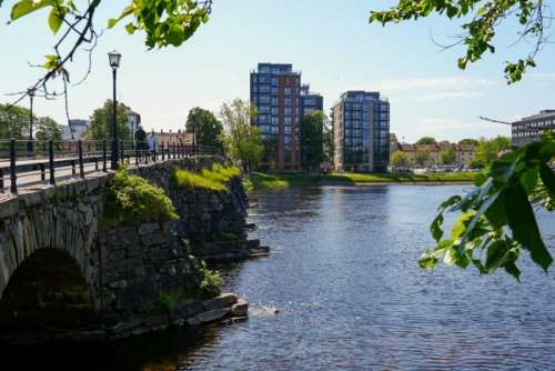 Drönarbild över Karlstad