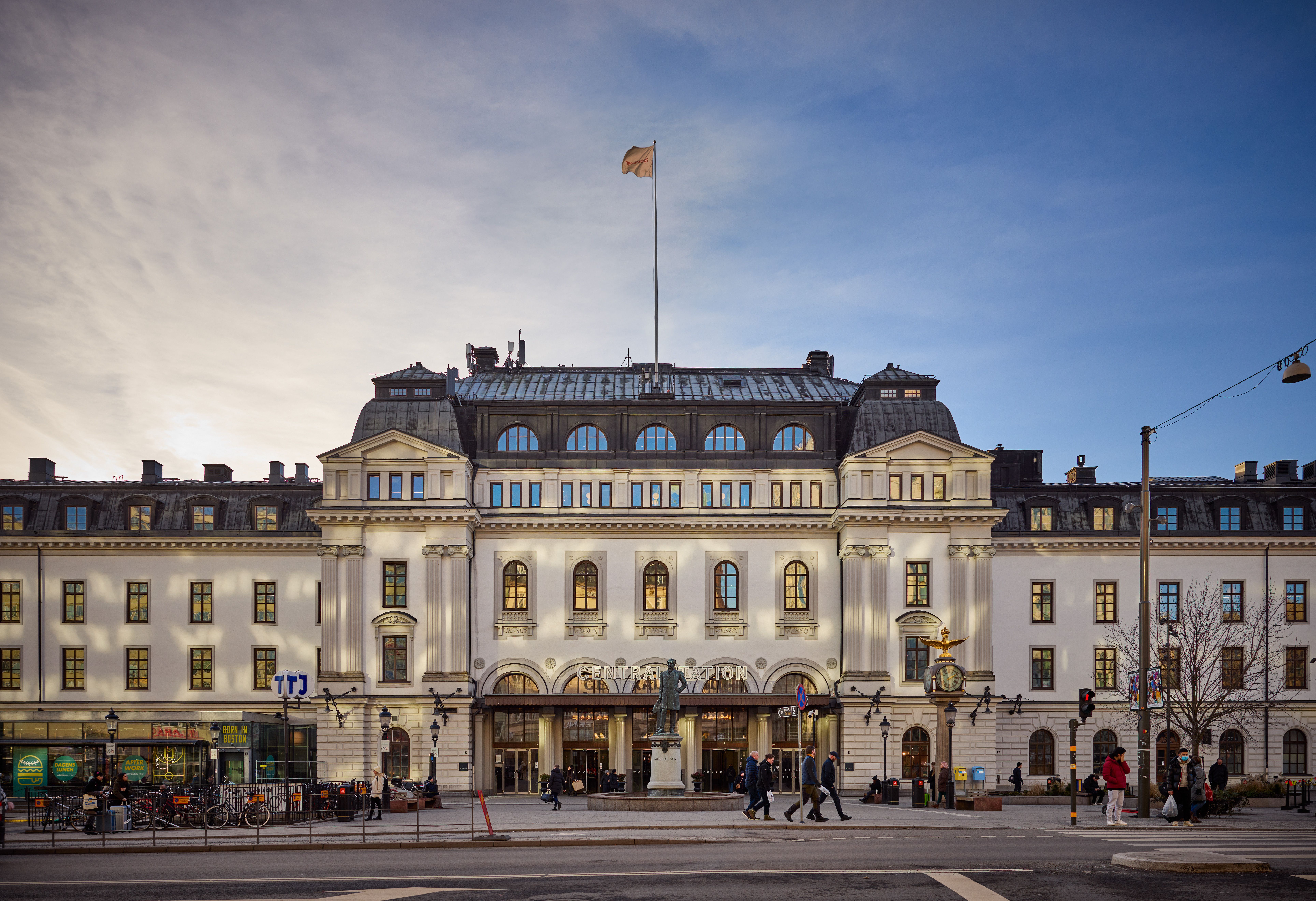 Bild på entre till Stockholms centralstation