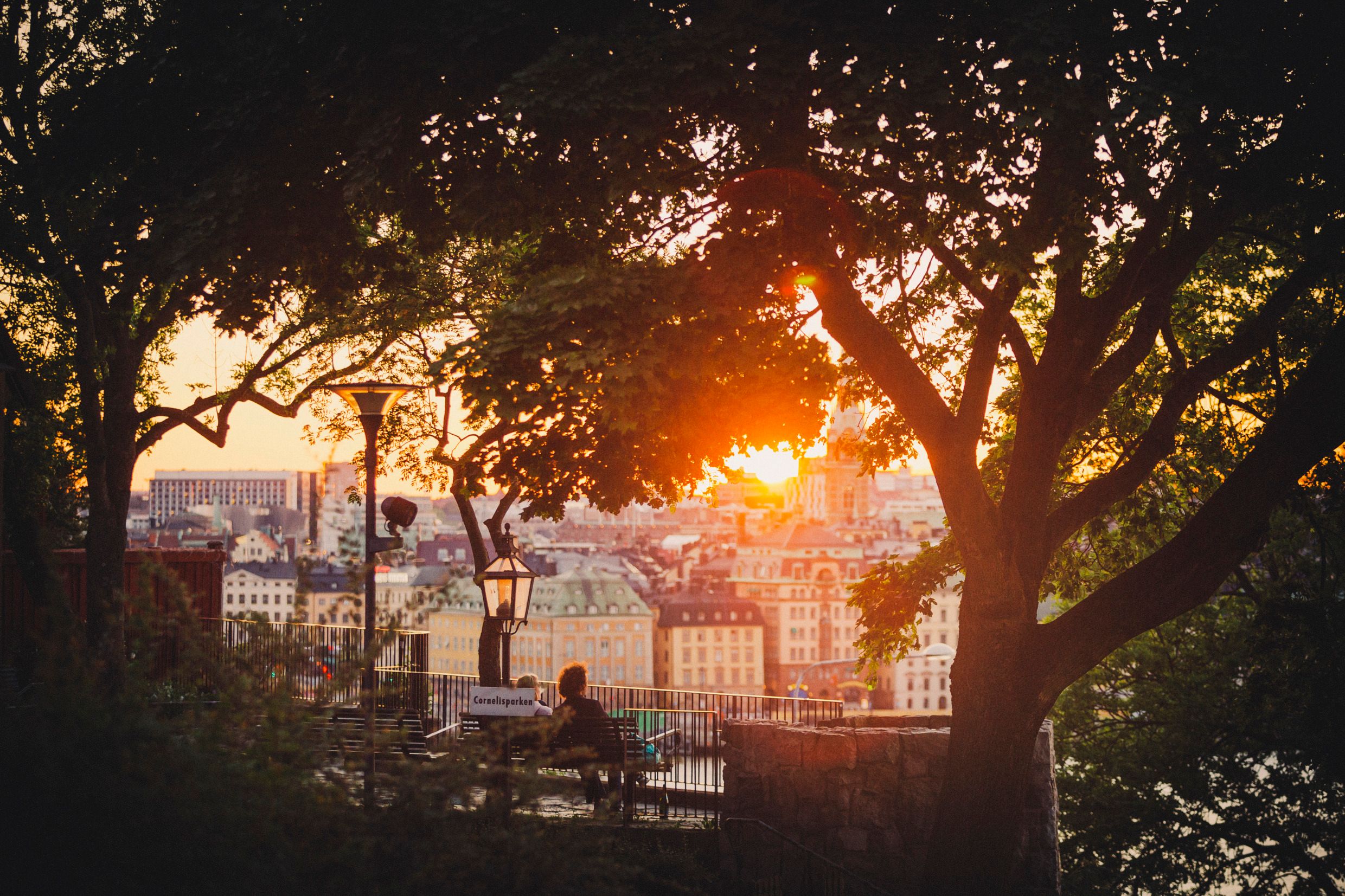 Stockholm solnedgång