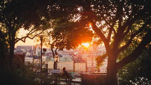 Stockholm solnedgång