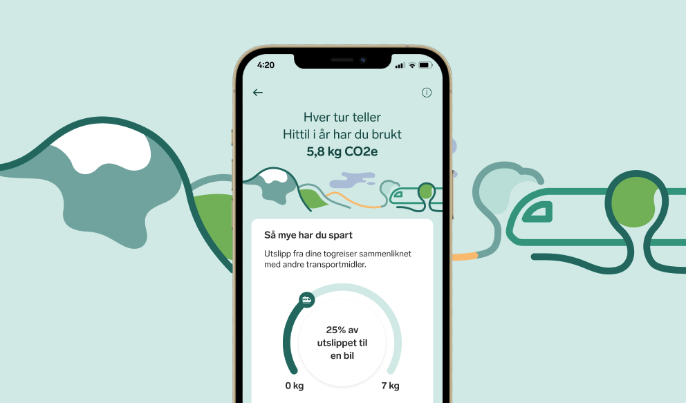 Bilde av CO2-kalkulator i app